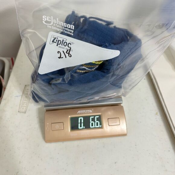 Free People XL Blue Babydoll Cami Top Cotton Linen Blend Embroidered Boho Hippie - Picture 14 of 14